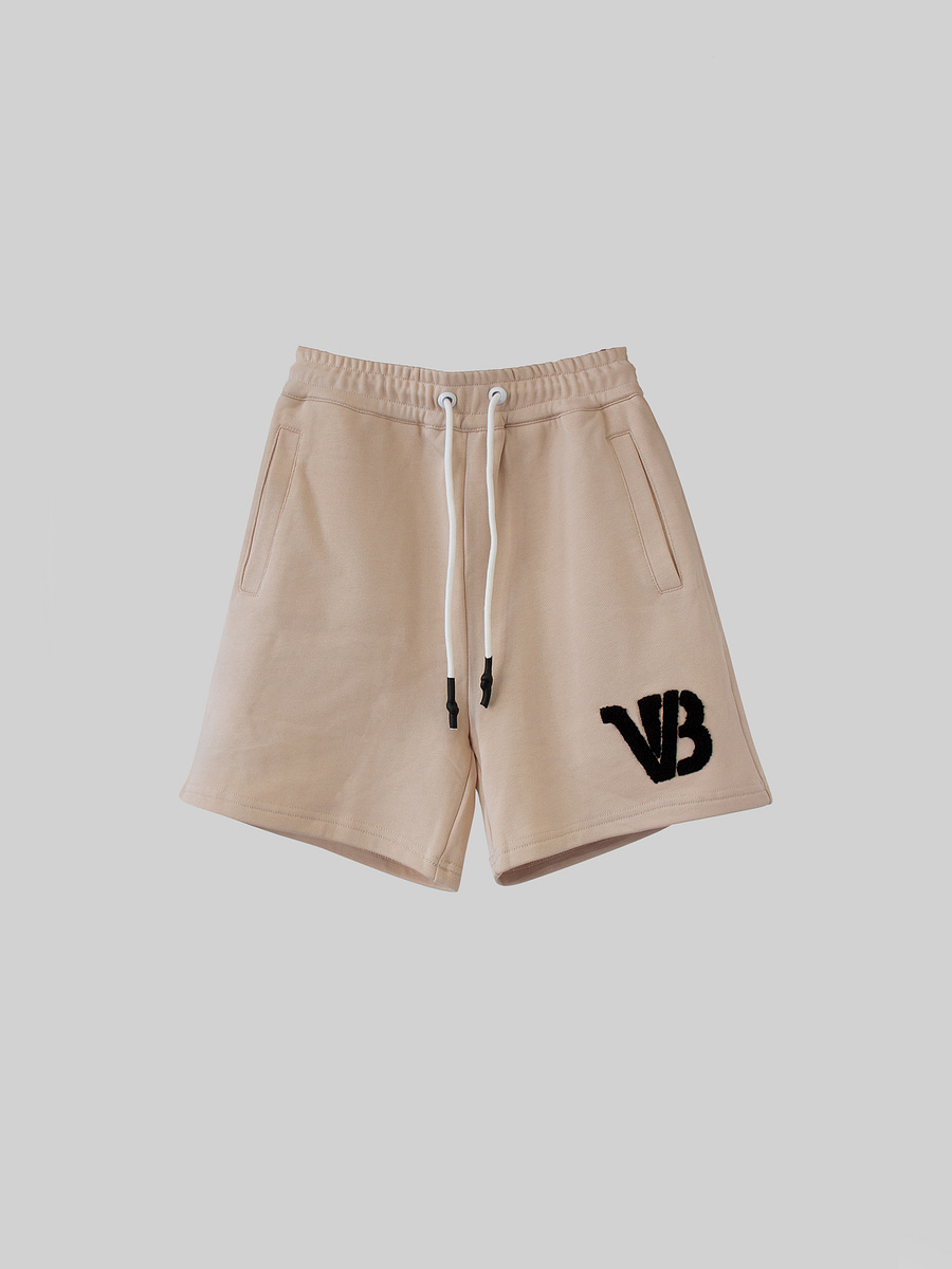 vonberg monogram terry premium cotton short in nude color for men and women