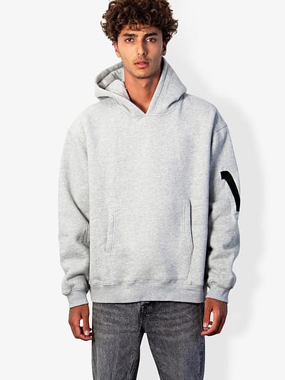 v type hoodie in grey color for men and women vonberg premium sweatshirts